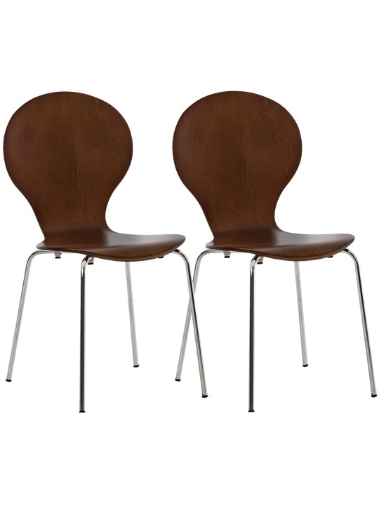 Juego de 2 sillas de visita Diego, marrón Juego de 2 sillas de visita Diego, marrón