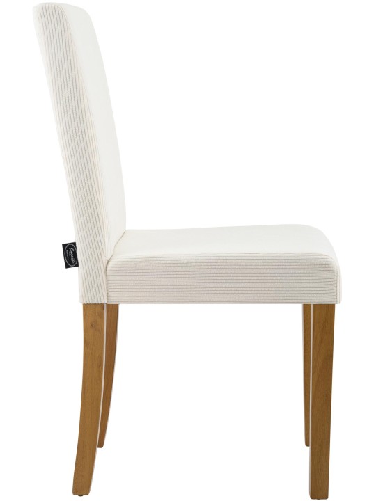 Juego de 2 sillas de comedor Ina Cord luz antigua, crema