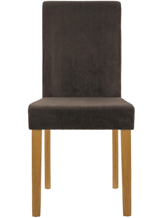 Juego de 2 sillas de comedor Ina Cord luz antigua, marrón