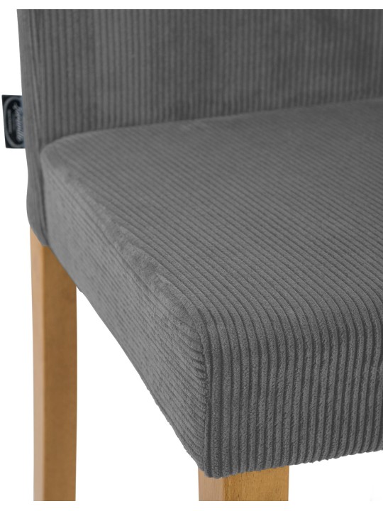 Juego de 2 sillas de comedor Ina Cord luz antigua, gris