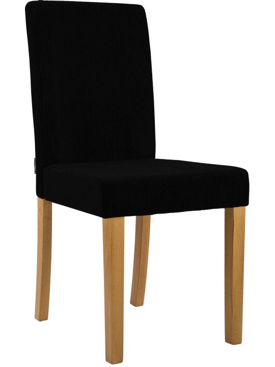 Silla de comedor Ina Cord antiguo claro, negro