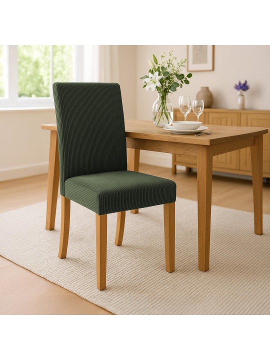 Juego de 2 sillas de comedor Ina Cord luz antigua, verde