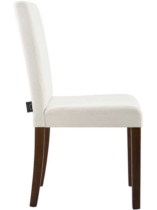 Juego de 2 sillas de comedor Ina Cordón antiguo oscuro, crema