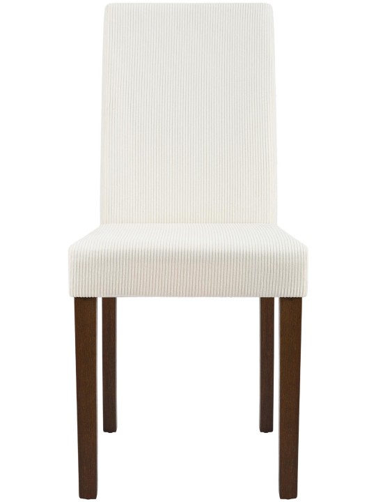 Juego de 2 sillas de comedor Ina Cordón antiguo oscuro, crema