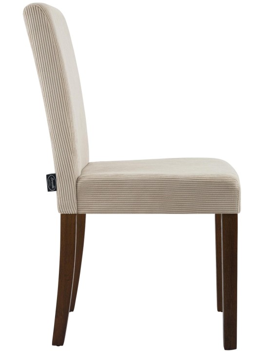 Juego de 2 sillas de comedor Ina Cordón antiguo oscuro, marrón claro