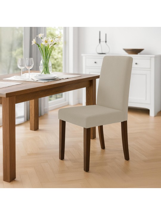 Juego de 2 sillas de comedor Ina Cordón antiguo oscuro, marrón claro