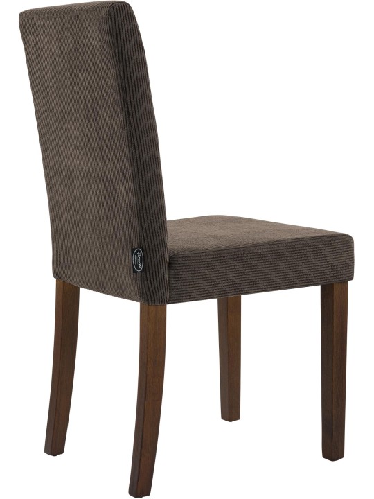 Juego de 2 sillas de comedor Ina Cordón antiguo oscuro, marrón