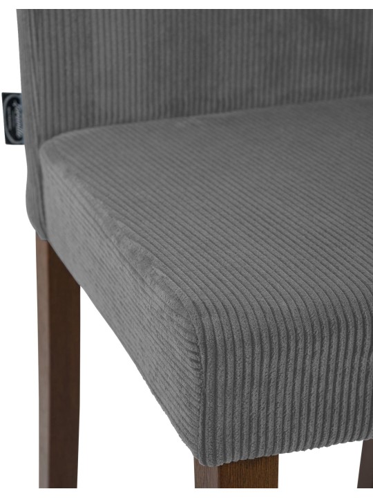 Juego de 2 sillas de comedor Ina Cordón antiguo oscuro, gris