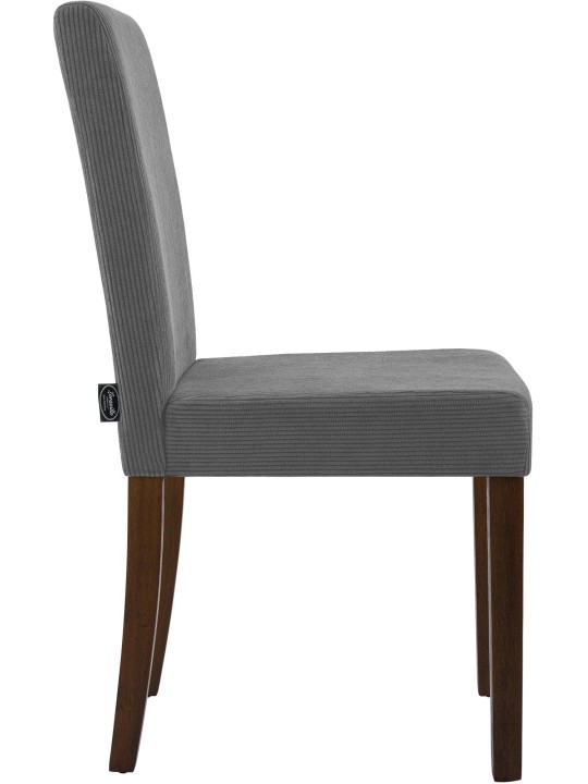 Juego de 2 sillas de comedor Ina Cordón antiguo oscuro, gris