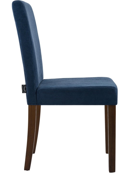 Juego de 2 sillas de comedor Ina Cordón antiguo oscuro, azul