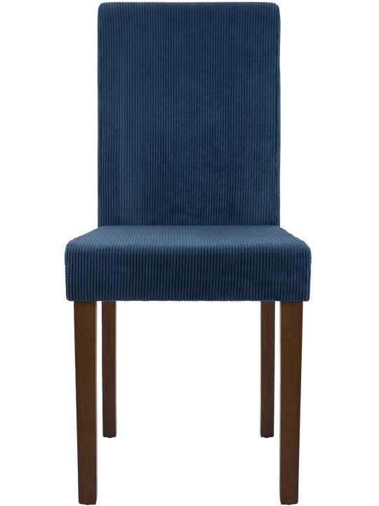 Juego de 2 sillas de comedor Ina Cordón antiguo oscuro, azul