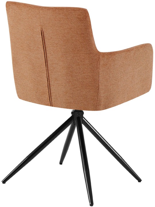 Juego de 2 sillas de comedor tela Jonah, naranja