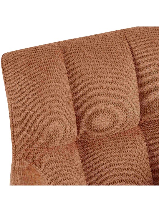 Juego de 2 sillas de comedor tela Jonah, naranja