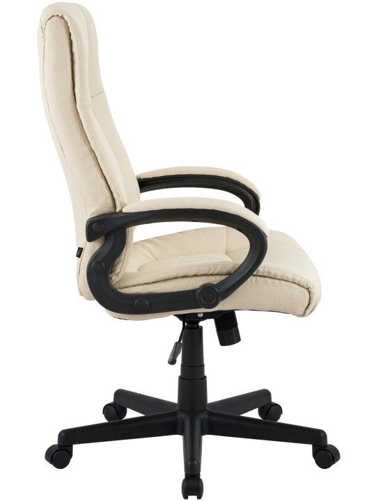 Silla de oficina XL Sparta tela, crema