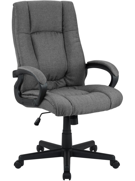 Silla de oficina XL Sparta tela, gris oscuro