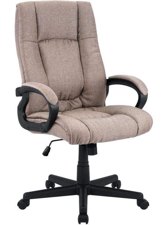 Silla de oficina XL Sparta tela, taupe