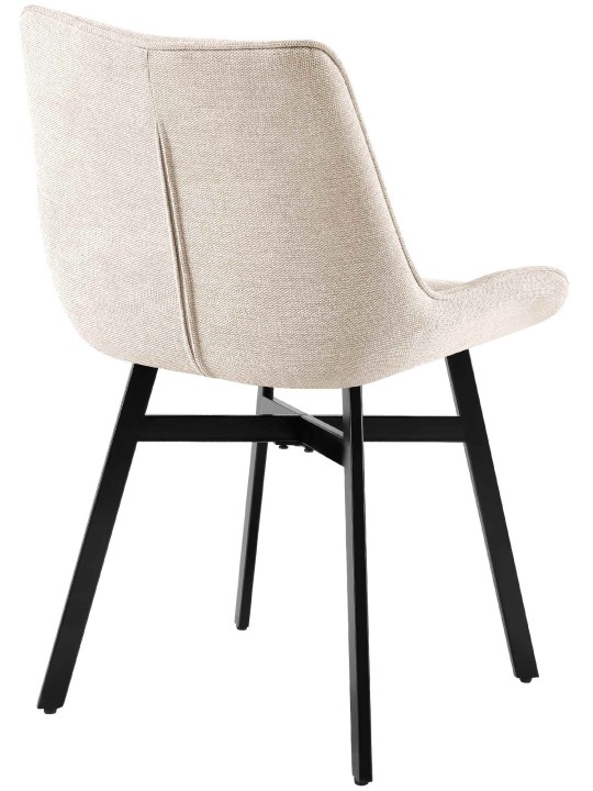 Silla Colby tela, crema