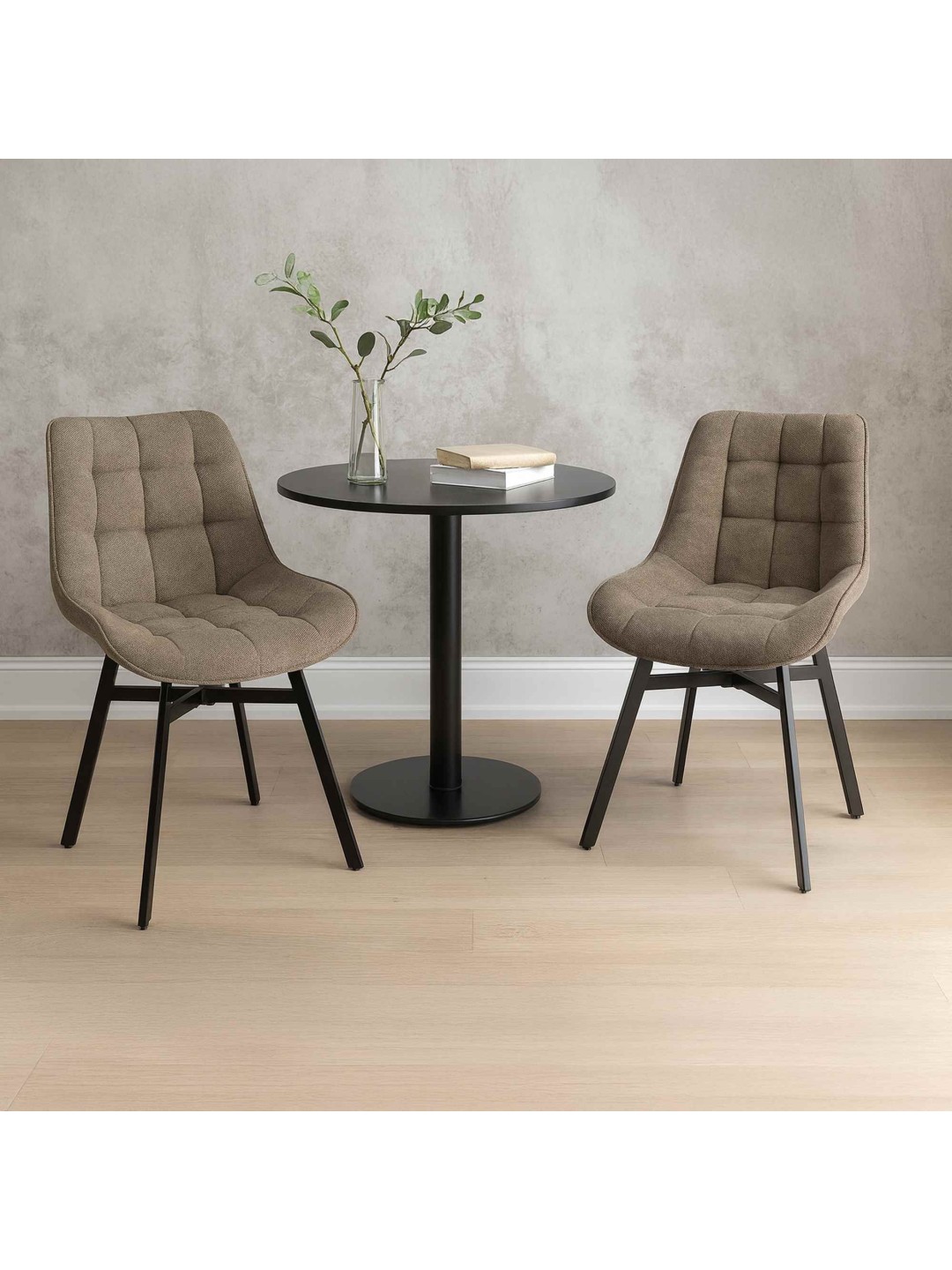 Silla Colby tela, taupe