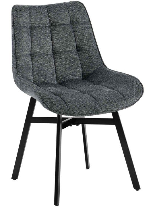 Silla Colby tela, gris oscuro