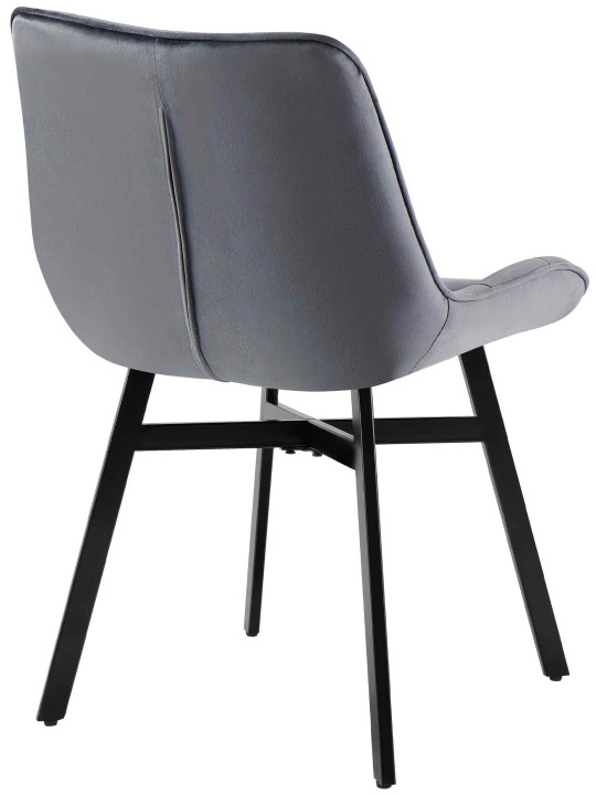 Silla Colby Terciopelo, gris oscuro