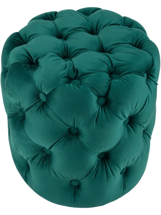 Taburete Drancy Terciopelo M, verde oscuro