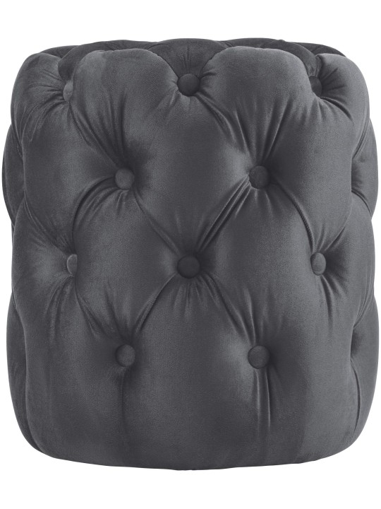 Taburete Drancy Terciopelo M, gris oscuro Taburete Drancy Terciopelo M, gris oscuro