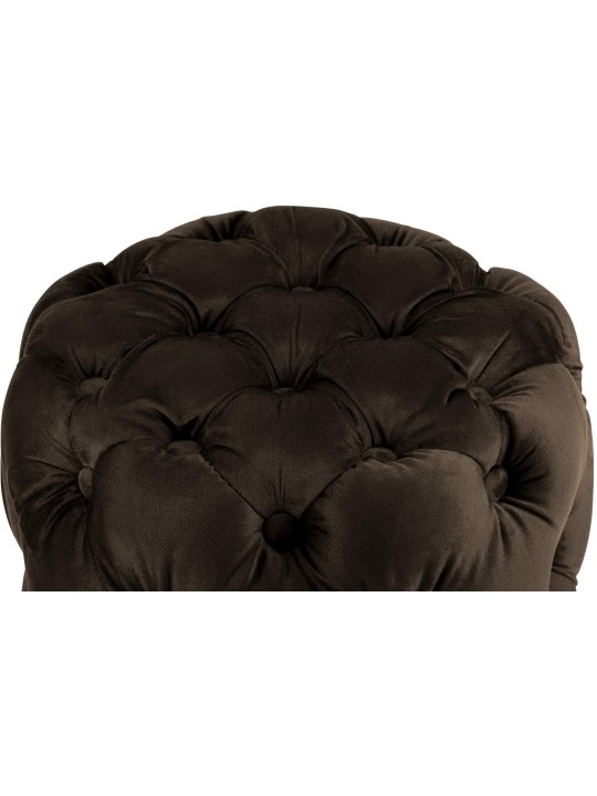 Taburete Drancy Terciopelo M, marrón oscuro