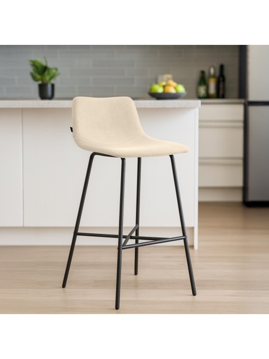Taburete de bar Altona tela, crema Taburete de bar Altona tela, crema