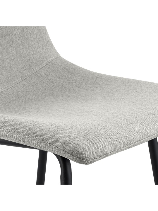 Taburete de bar Altona tela, gris Taburete de bar Altona tela, gris