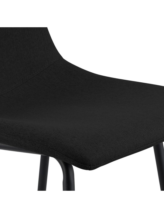 Taburete de bar Altona tela, negro Taburete de bar Altona tela, negro