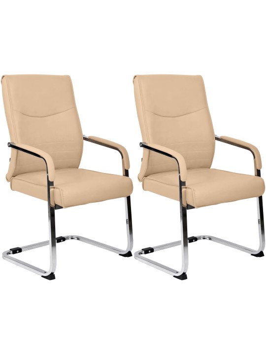 Juego de 2 sillas para visitas Hobart, caqui