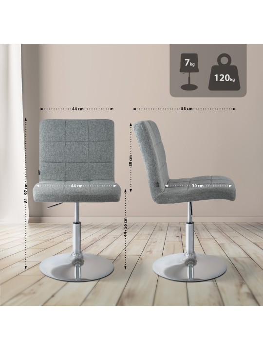 Silla Ricky tela, gris Silla Ricky tela, gris