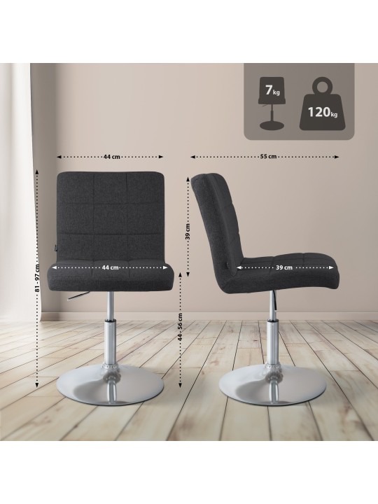 Silla Ricky tela, negro Silla Ricky tela, negro