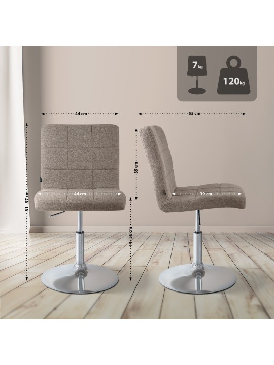 Silla Ricky tela, taupe Silla Ricky tela, taupe