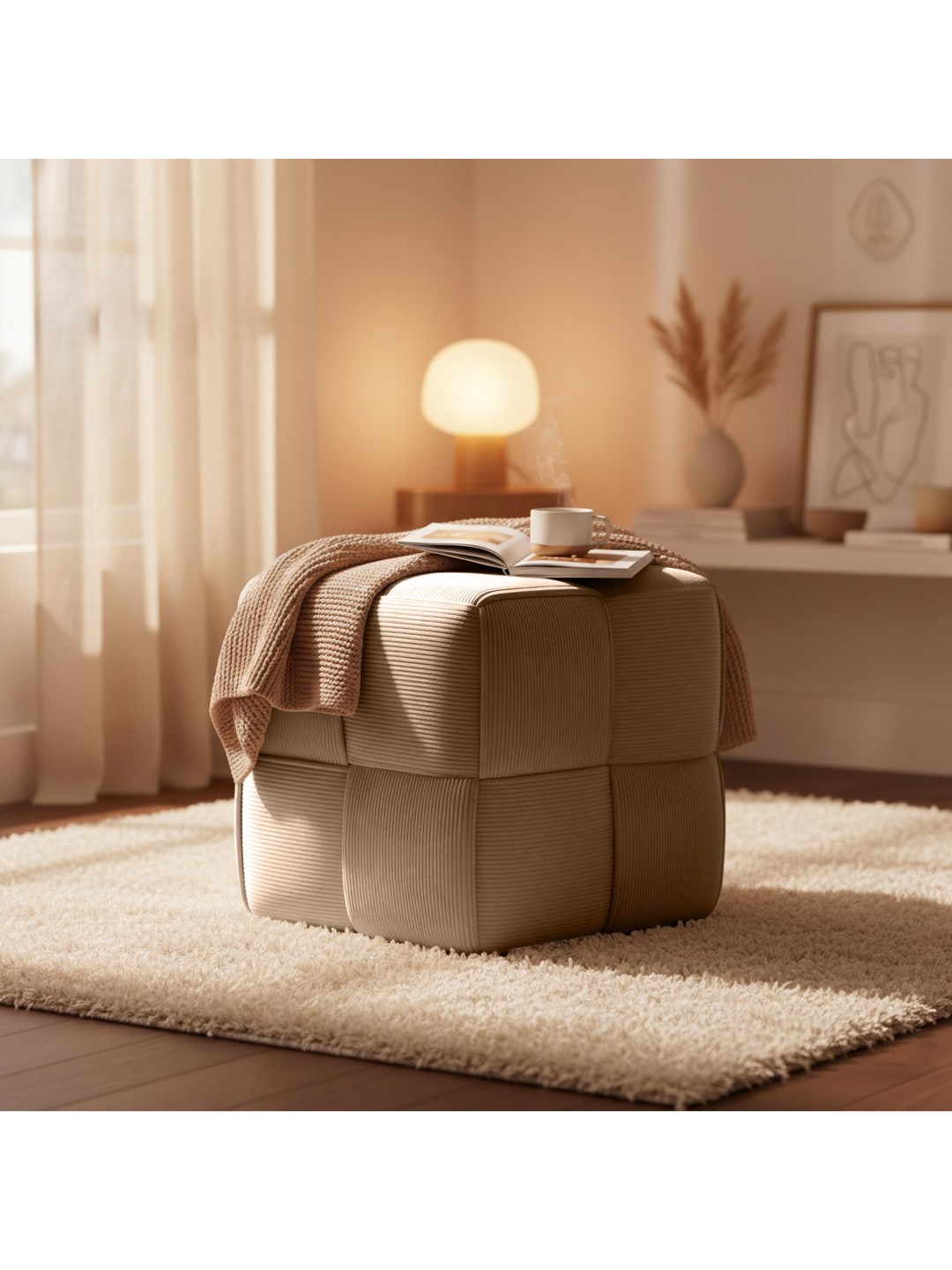 Taburete Forinta Cordón, taupe