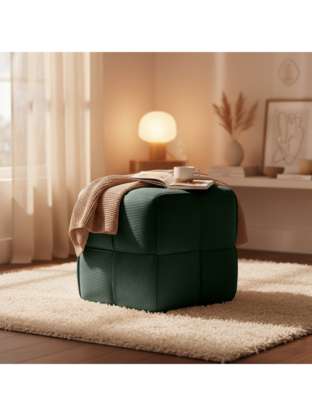 Taburete Forinta Cordón, verde oscuro