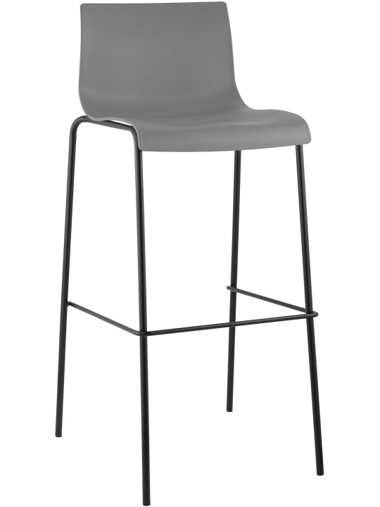Taburete de bar Hoover estructura de 4 pies, gris