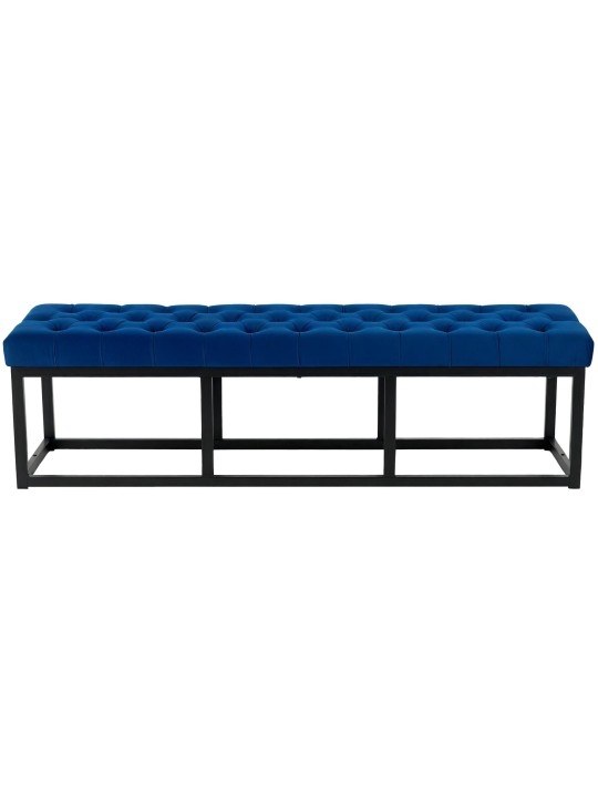 Banco Polson terciopelo 150 cm, azul Banco Polson terciopelo 150 cm, azul