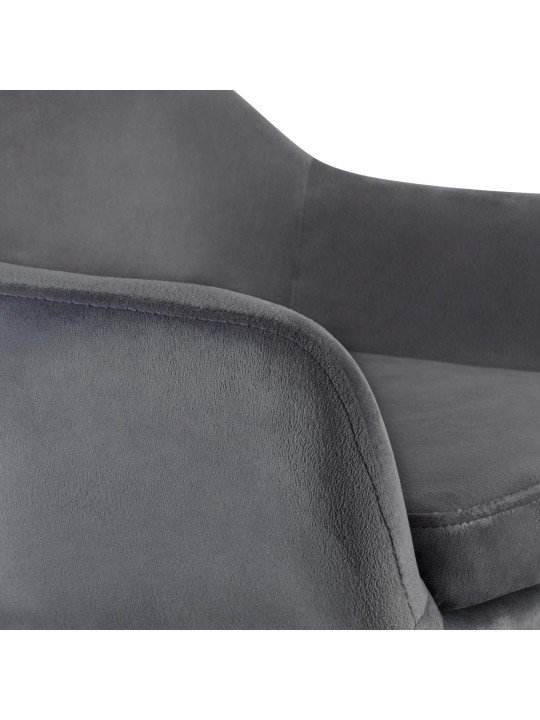 Taburete de bar Grant terciopelo, gris