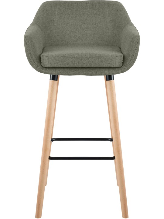 Taburete de bar Grant tela, gris claro