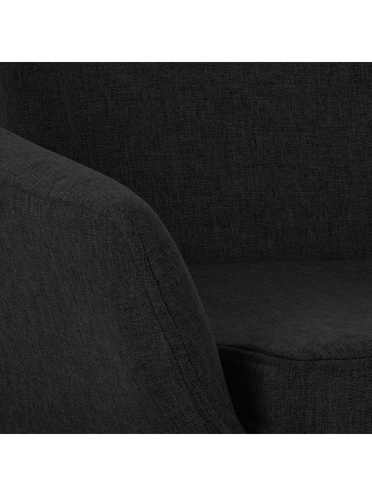 Taburete de bar Grant tela, negro Taburete de bar Grant tela, negro