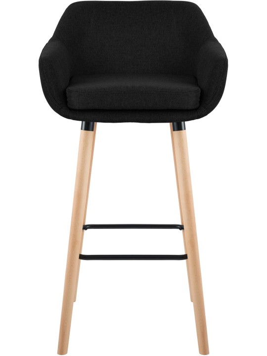 Taburete de bar Grant tela, negro Taburete de bar Grant tela, negro