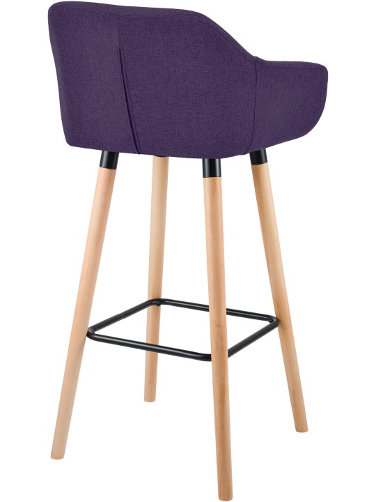 Juego de 2 taburetes de bar Grant tela, lila