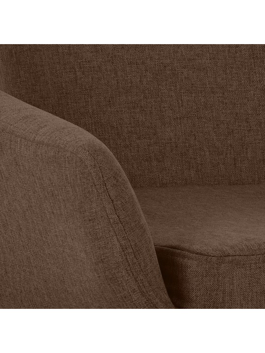 Juego de 2 taburetes de bar Grant tela, marrón