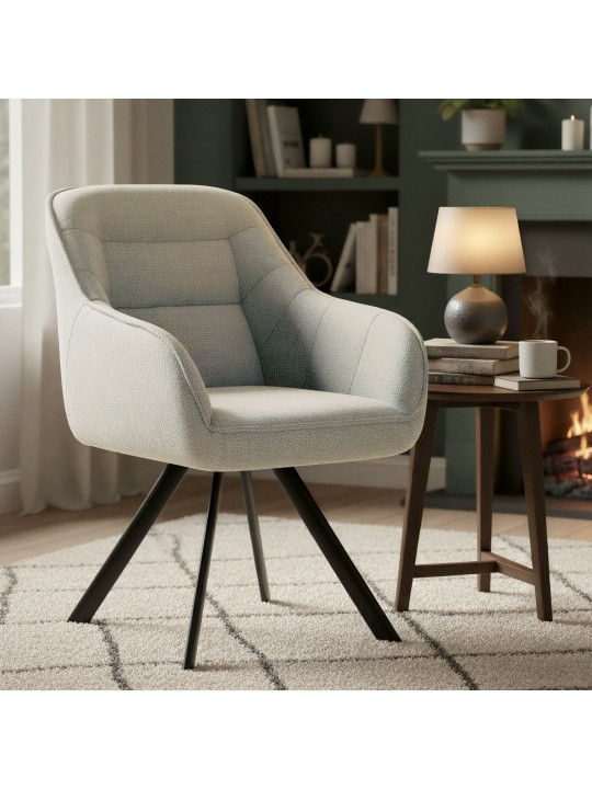 Silla Pettuli tela, crema