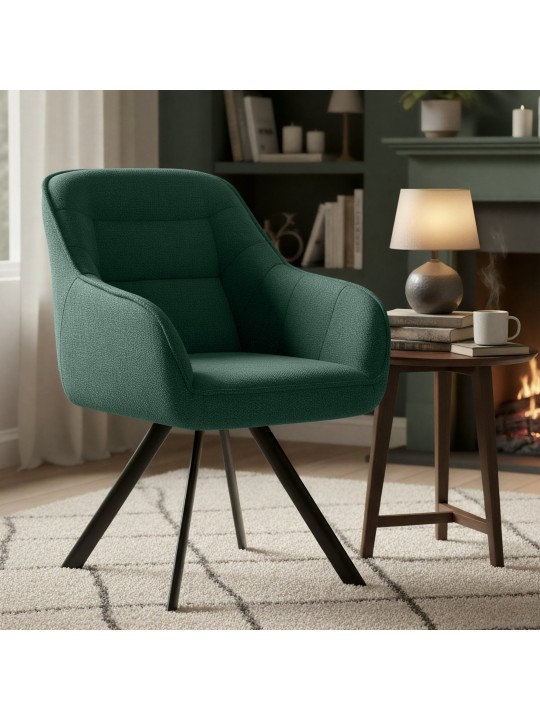 Silla Pettuli tela, verde