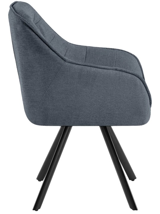 Silla Pettuli tela, gris oscuro