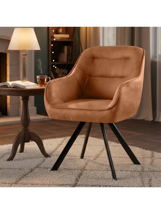 Silla Pettuli Vintage, marrón claro