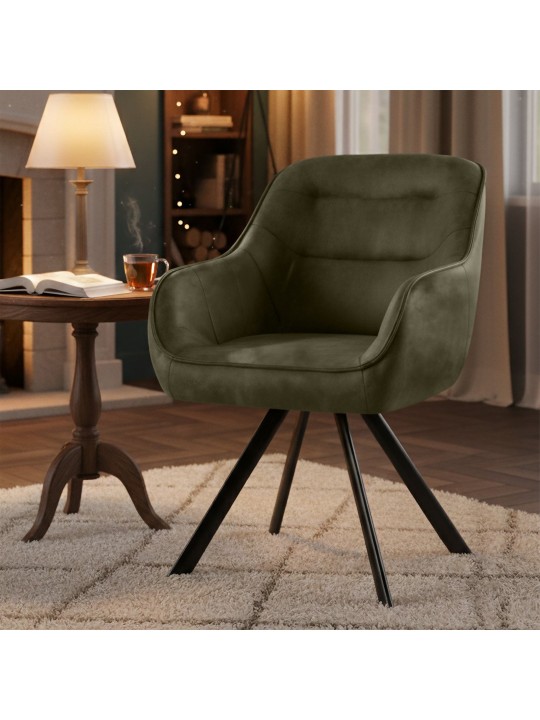 Silla Pettuli Vintage, verde antiguo