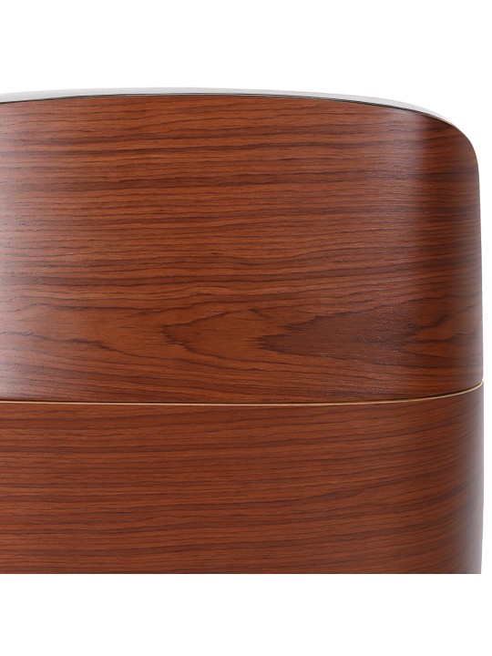 Silla de oficina Varel piel sintética, nogal/crema